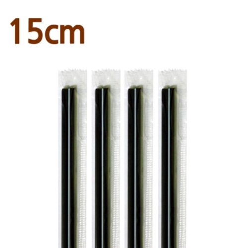 커피스틱15cm(1봉/1000EA)(검정/개별포장)