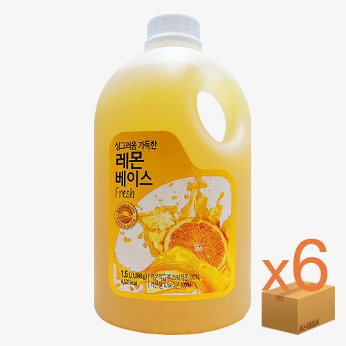 [동원F&amp;B] 동원 레몬 농축액 1.5L  6개- 박스